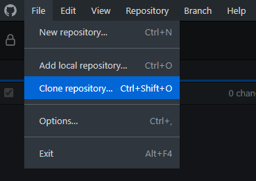 Image of GitHub Desktop clone repo